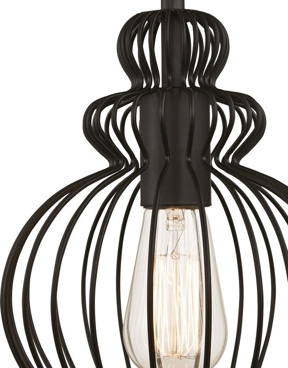 Produktbild Westinghouse Pendelleuchte Käfig Mattschwarz mit 1 Lampe (E27)