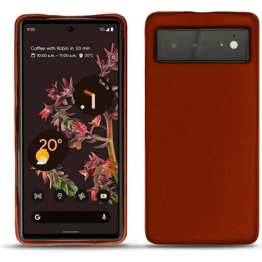 Noreve Lederschutzhülle (Google Pixel 6), Smartphone Hülle, Orange