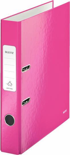 Produktbild Leitz Ordner WOW, 180 Grad, DIN A4, 50 mm, pink Einband aus Graupappe, innen und aussen mit laminiert (A4, 50 mm)