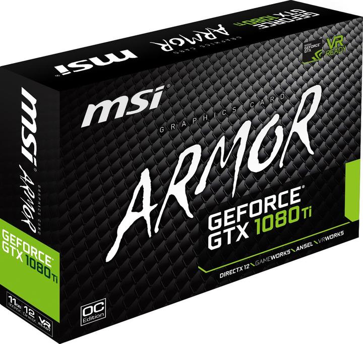 Image du produit MSI GeForce GTX 1080 Ti ARMOR OC (11 Go)