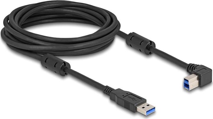 Actual product image Delock USB 5 Gbps cable type A plug to type B plug 90° r (5 m, USB 3.2 Gen 1)