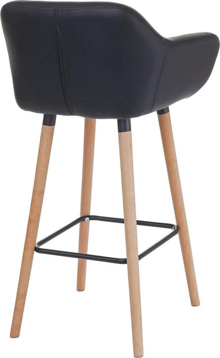 Actual product image Swisshandel24 2x Barhocker Malmö Barstuhl Tresenhocker - Kunstleder, schwarz