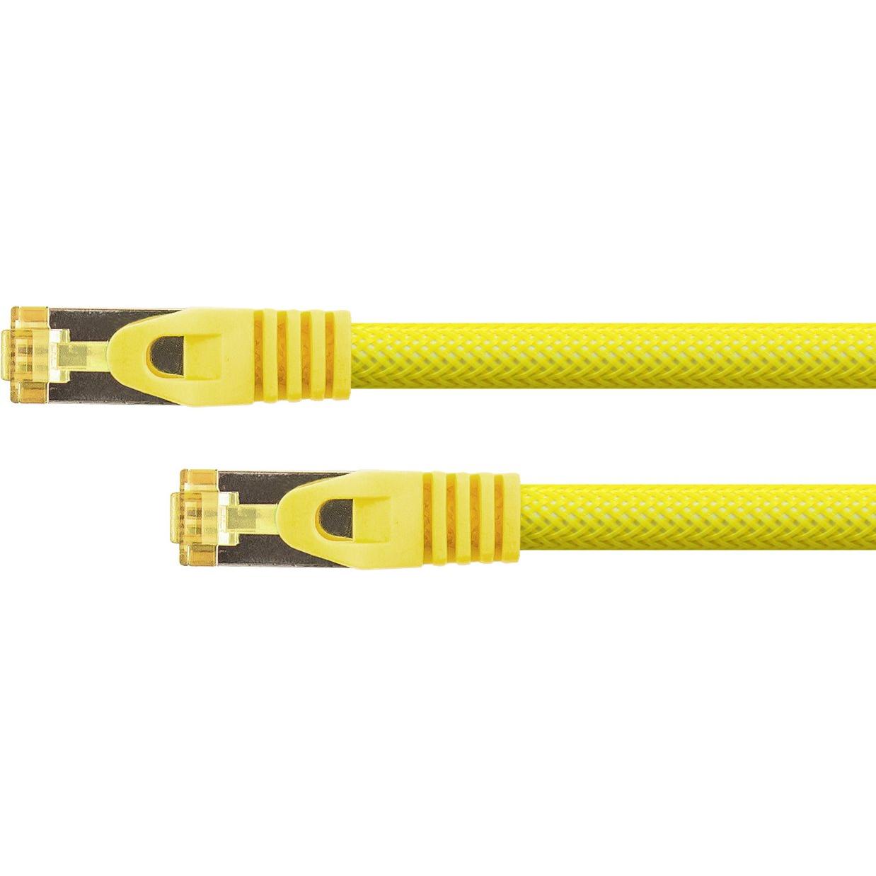 Python  Series RJ45 Patchkabel mitCat.7 Rohkabel, Rastnasenschutz (RNS) und Nylongeflecht, S/FTP, PiMF, h (S/FTP, CAT7, ...