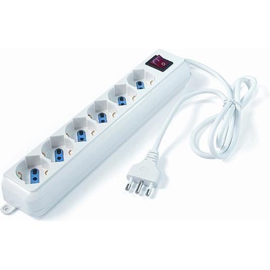 Thumbnail - Link, Steckdosenleiste, Presa Multipla 6 Schuko Con Interruttore Cavo 1,5mt Bianca