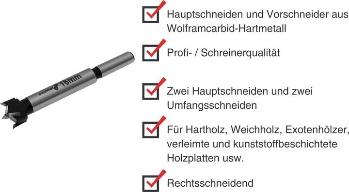 Actual product image Paulimot Kunstbohrer, hartmetallbestückt Ø 16 x 90 mm (16 millimetres)