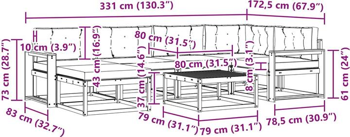 Produktbild vidaXL Outdoor-Sofa
