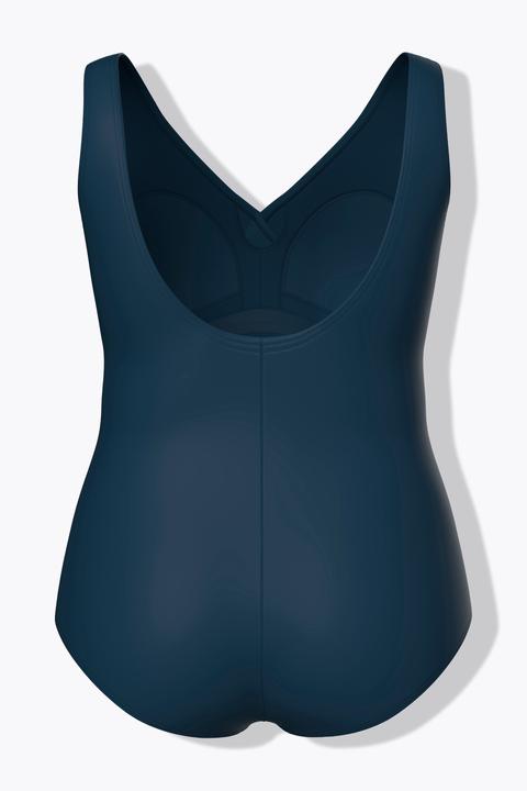 Actual product image Ulla Popken Gradient Wrap Loop One Piece Swimsuit (54)