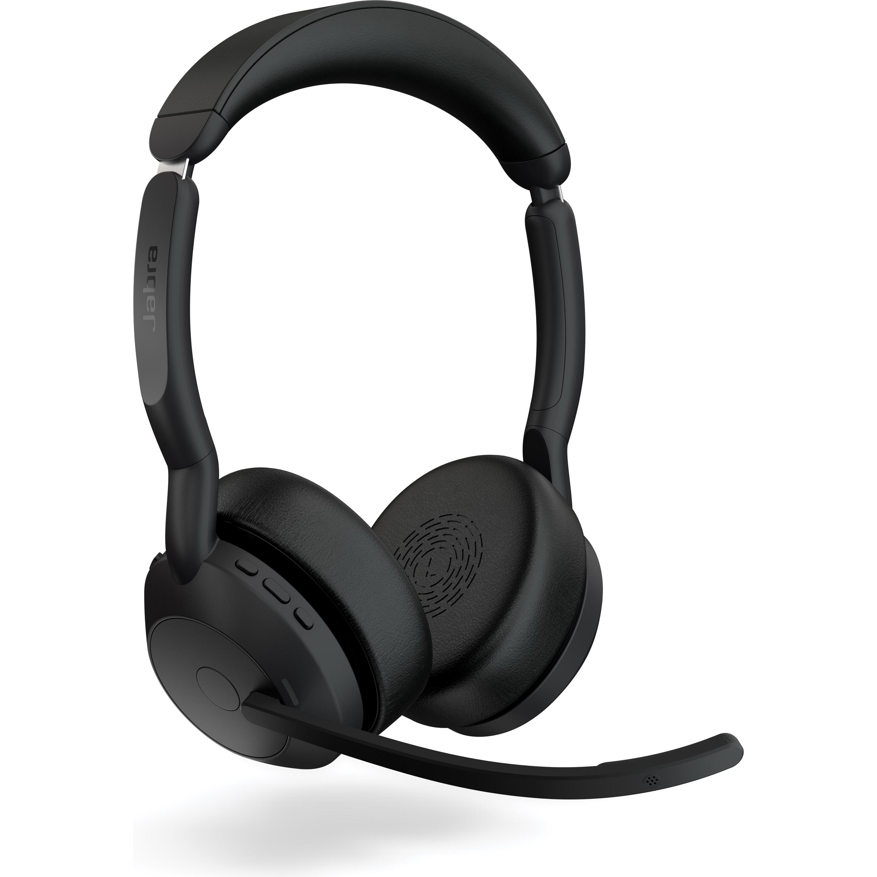 Jabra Evolve2 55 MS Stereo (Kabellos, USB-A), Office Headset, Schwarz