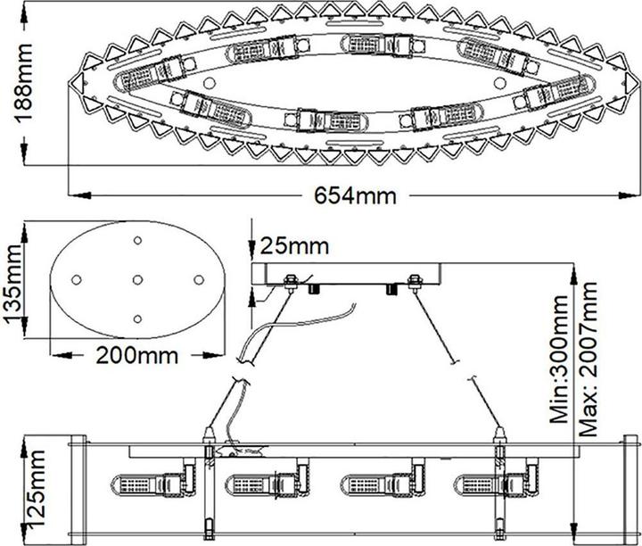 Produktbild Elstead Lighting Crystal Skye LED Kronleuchter G9 8-fach Chrom
