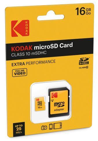 Produktbild Kodak Sd Micro 16gb Cl10 Extra Con Adatt. (16 GB, microSDHC, U1, UHS-I)