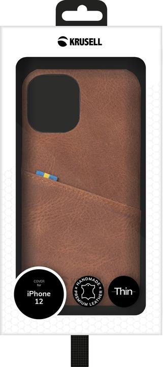 Actual product image Krusell Sunne CardCover Apple iPhone 12 mini vintage cognac (62154) (Apple iPhone 12 mini)