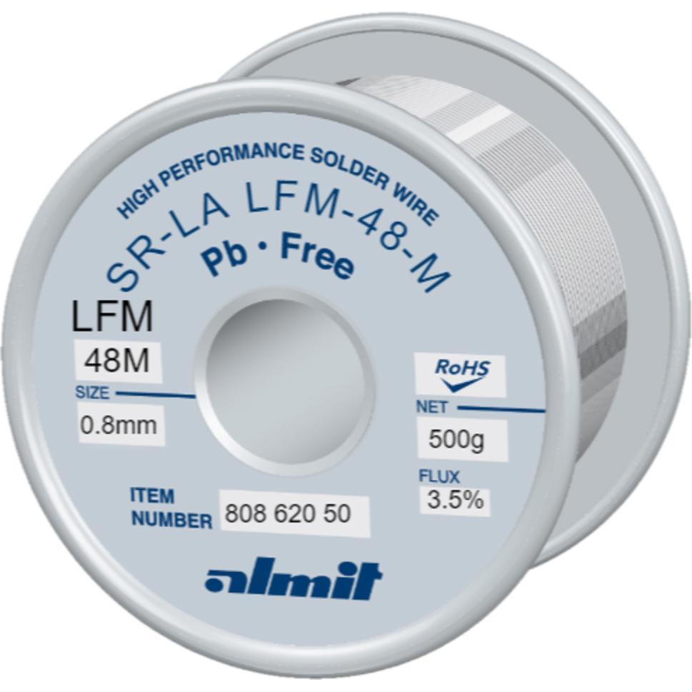 Almit Lötdraht, SR-LA SUPER LFM-48-M, 0,8 mm, 500 g, Lötgerät Zubehör