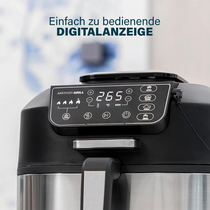 Productafbeelding Princess 01.182092.01.001 Airfryer Grill- 2 in 1- tempratuurmeter - 5,6 liter - 4 voorgeprogrammeerd