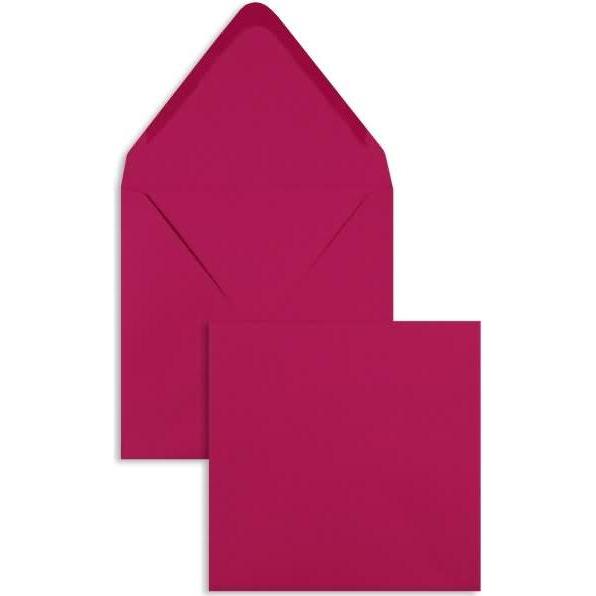 Blanke, Briefumschlag, Briefumschläge 140x140mm 135g/qm gummiert VE=100 Stück royal pink (100 x)