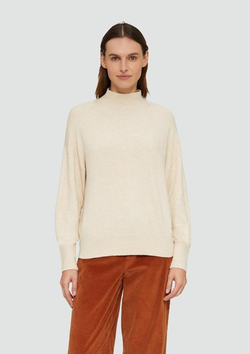 Produktbild S.Oliver Strickpullover Strickpullover im Relaxed Fit mit Stehkragen (48)