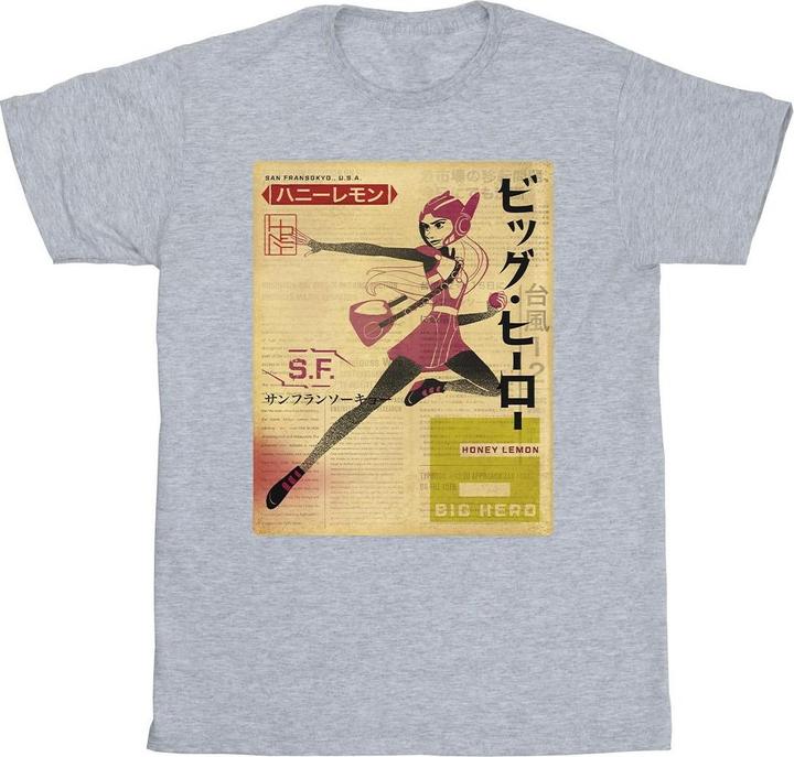 Produktbild Disney Big Hero 6 Baymax Honey Lemon Newspaper TShirt (L)