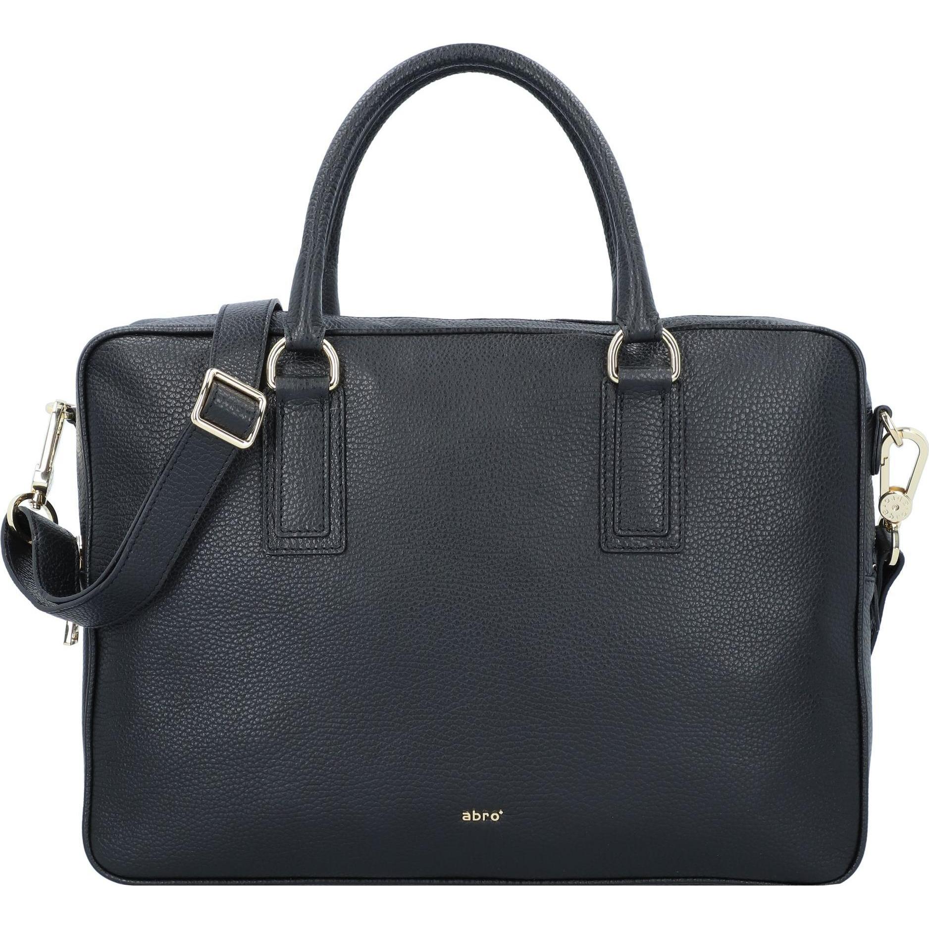 Abro, Handtasche, Adria Handtasche Leder 37.5 cm, Schwarz