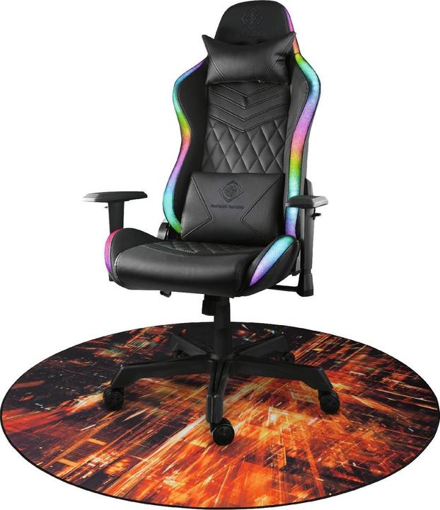Image du produit Deltaco GAMING GAM-126 Tapis de chaise pour les chaises de jeu et de bureau pour protéger le sol (L x l x h) (110 x 110 cm)