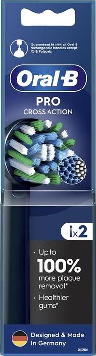 Produktbild Oral-B Jaunums! el.zobu birstes uzgalis Cross Action, 2 gab, melns (2 x)