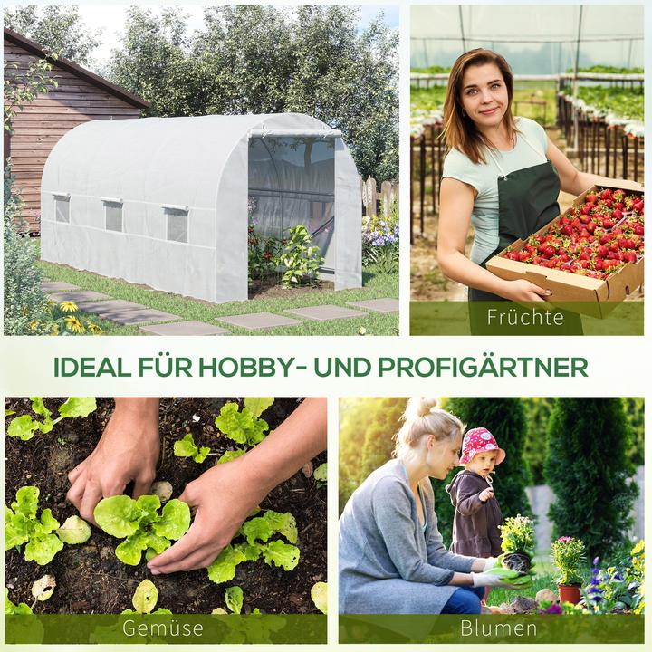 Produktbild Outsunny Foliengewächshaus mit 6 Seitenfenstern