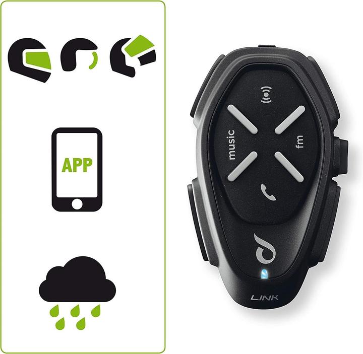 Image du produit Interphone Intercom moto double, haute fidélité stéréo 40 mm, GPS, TFT, étanche IPX67, autonomie 20 heures (Jeu de 2)