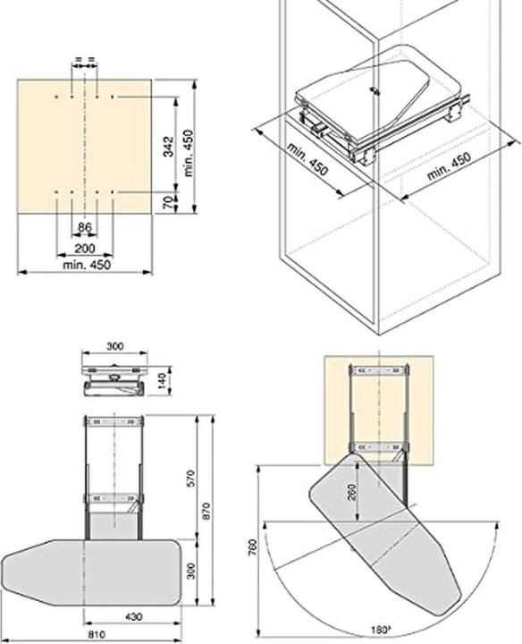 Actual product image Emuca Ironing board for furniture (81 x 30 cm)