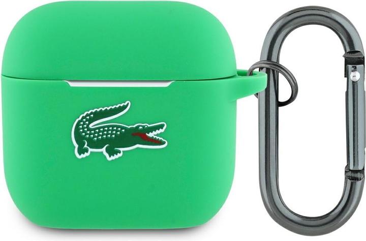 Lacoste LCA4SLON AirPods 4 cover green Silicone Croc Logo