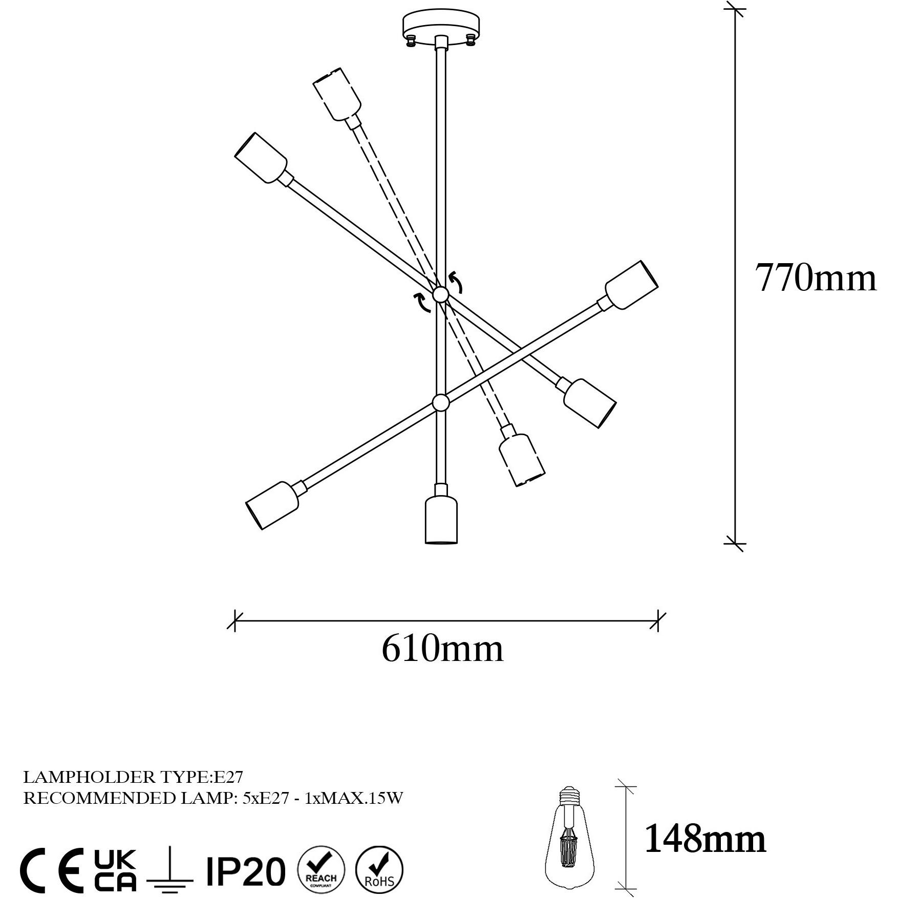 Thumbnail - Opviq, Pendelleuchte, Alexandre (E27)