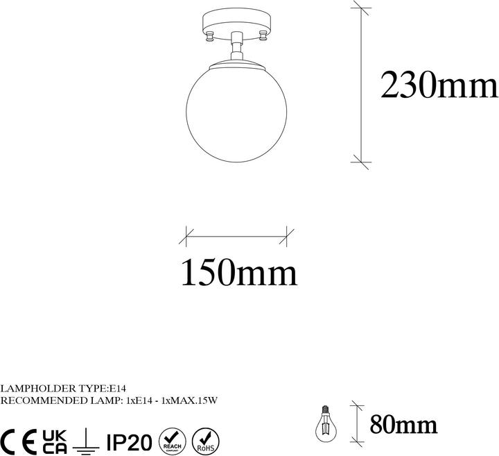 Actual product image Opviq Charles (E14)