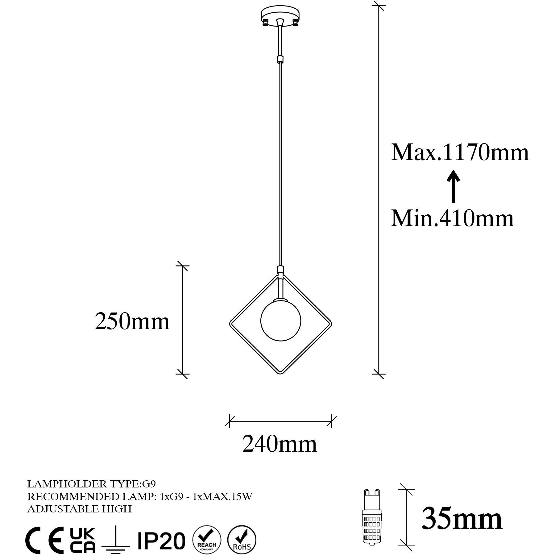 Thumbnail - Opviq, Pendelleuchte, Ronan (G9)