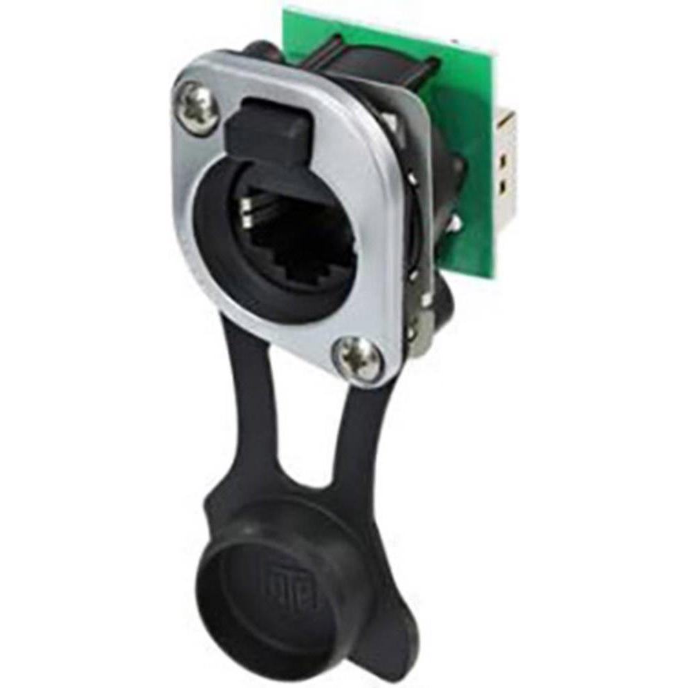 Neutrik RJ Steckverbindung ECON etherCON RJ45 Durchführungsbuchse TOP, Elektronikkabel + Stecker, Schwarz