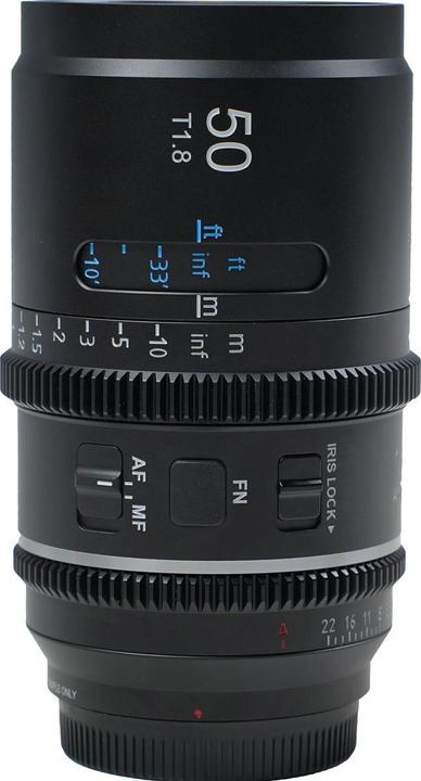 Sirui Astra Series 50mm T1.8 1.33X Cine Lens (L Mount Blue Flare) (L-Mount)