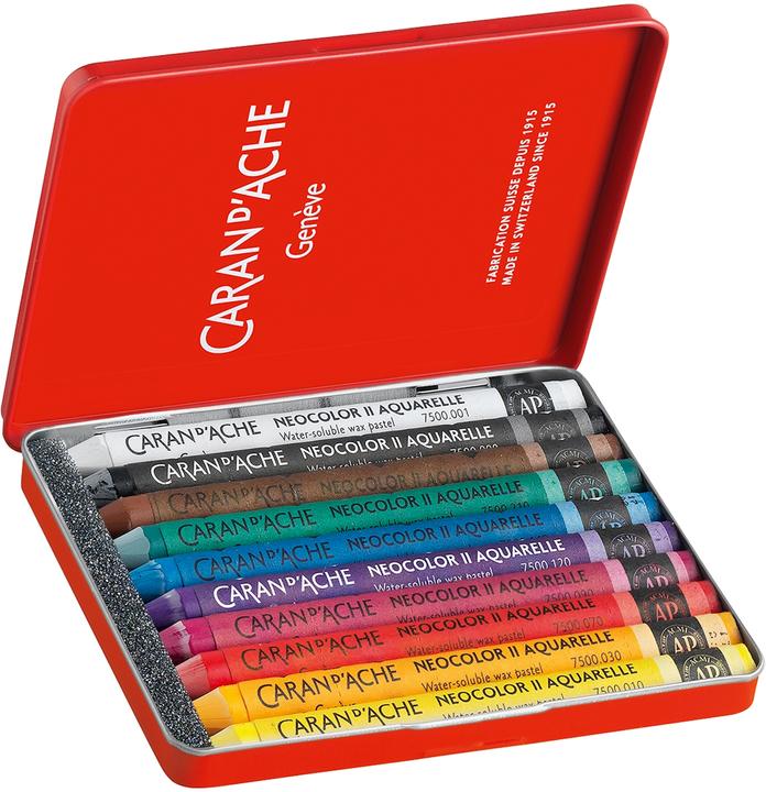 Immagine prodotto Caran d'Ache Neocolor II Aquarelle Metallschachtel (Multicolore, 10 x)