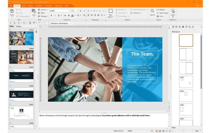 Actual product image Ashampoo Office 8 ESD, Full version, 5 PC, Product family: Office (unlimited)