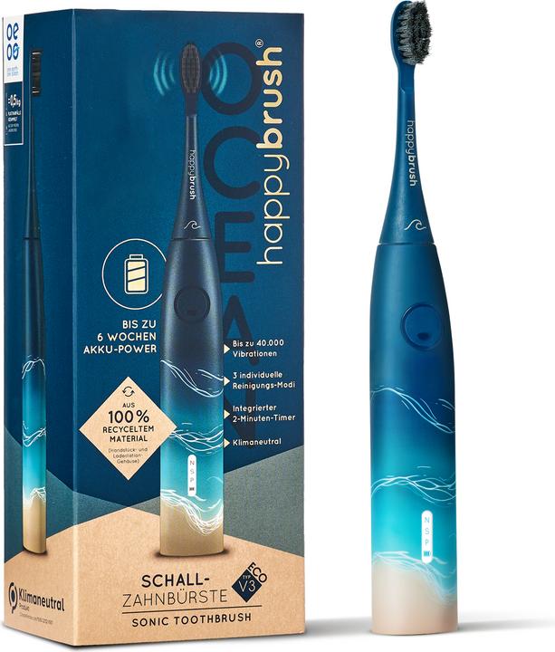 happybrush ECO VIBE 3 Starter Kit Ocean (Sonic toothbrush)