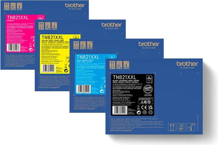 Immagine prodotto Brother Set di toner originali TN821XXL/TN-821XXL con tutti e quattro i colori (M, C, Y, FC)