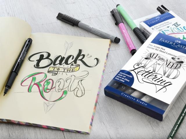 Produktbild Faber-Castell Pitt Art Pen Handlettering (Grün, 6 x)