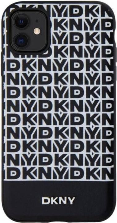Produktbild DKNY PU Leather Repeat Pattern Bottom Stripe MagSafe Case for iPhone 11 Black (Apple iPhone 11)