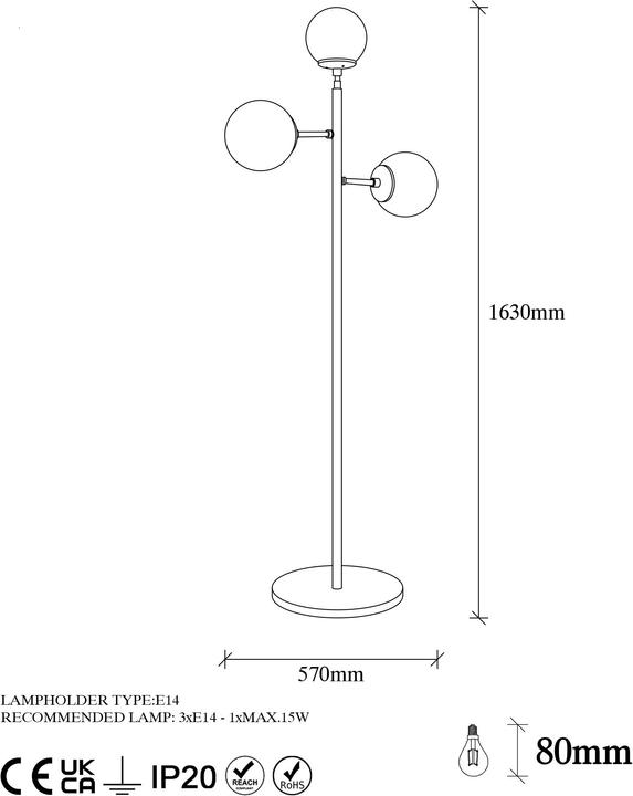 Actual product image Opviq Charles (E14)