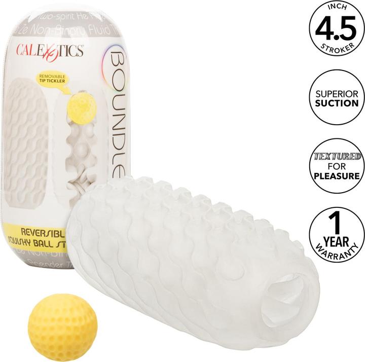 CalExotics Boundless™ Reversible Squishy Ball Stroker - Yellow