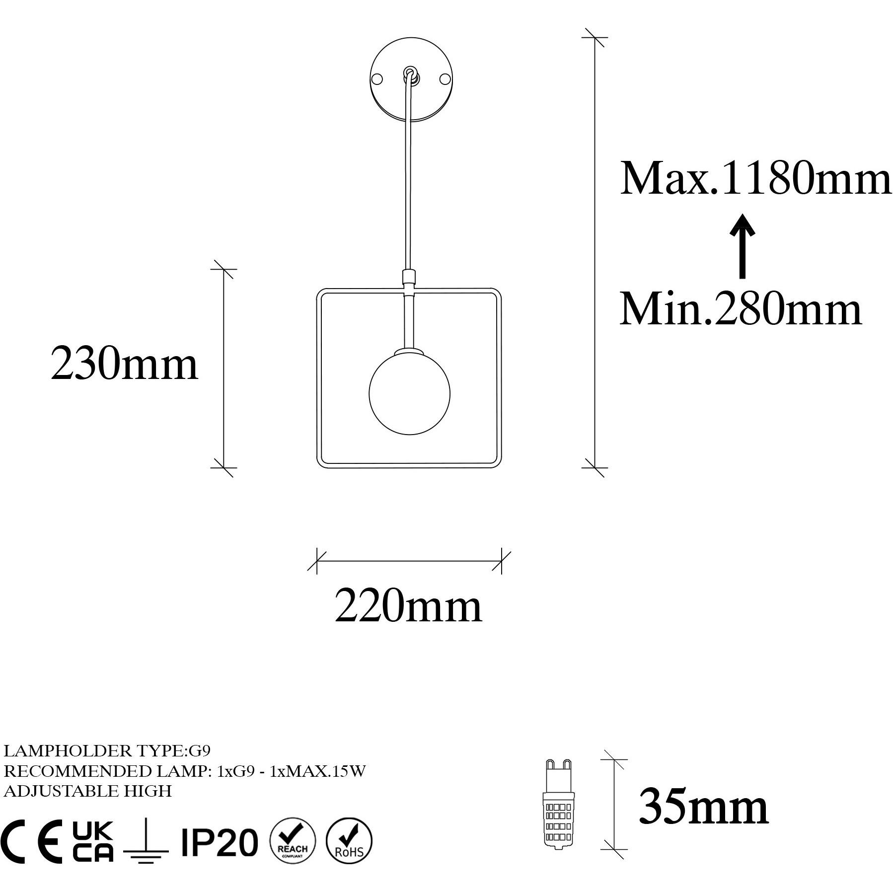 Thumbnail - Opviq, Wandleuchte + Deckenleuchte, Gia (G9)