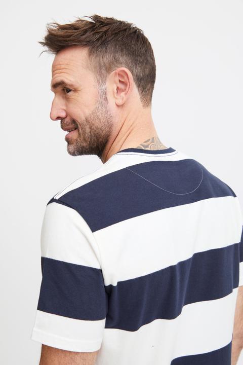 Image du produit FQ1924 FQTom SS stripe tee w logo print 21900645 (3XL)