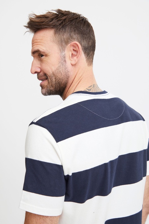 Produktbild FQ1924 FQTom SS stripe tee w logo print 21900645 (3XL)