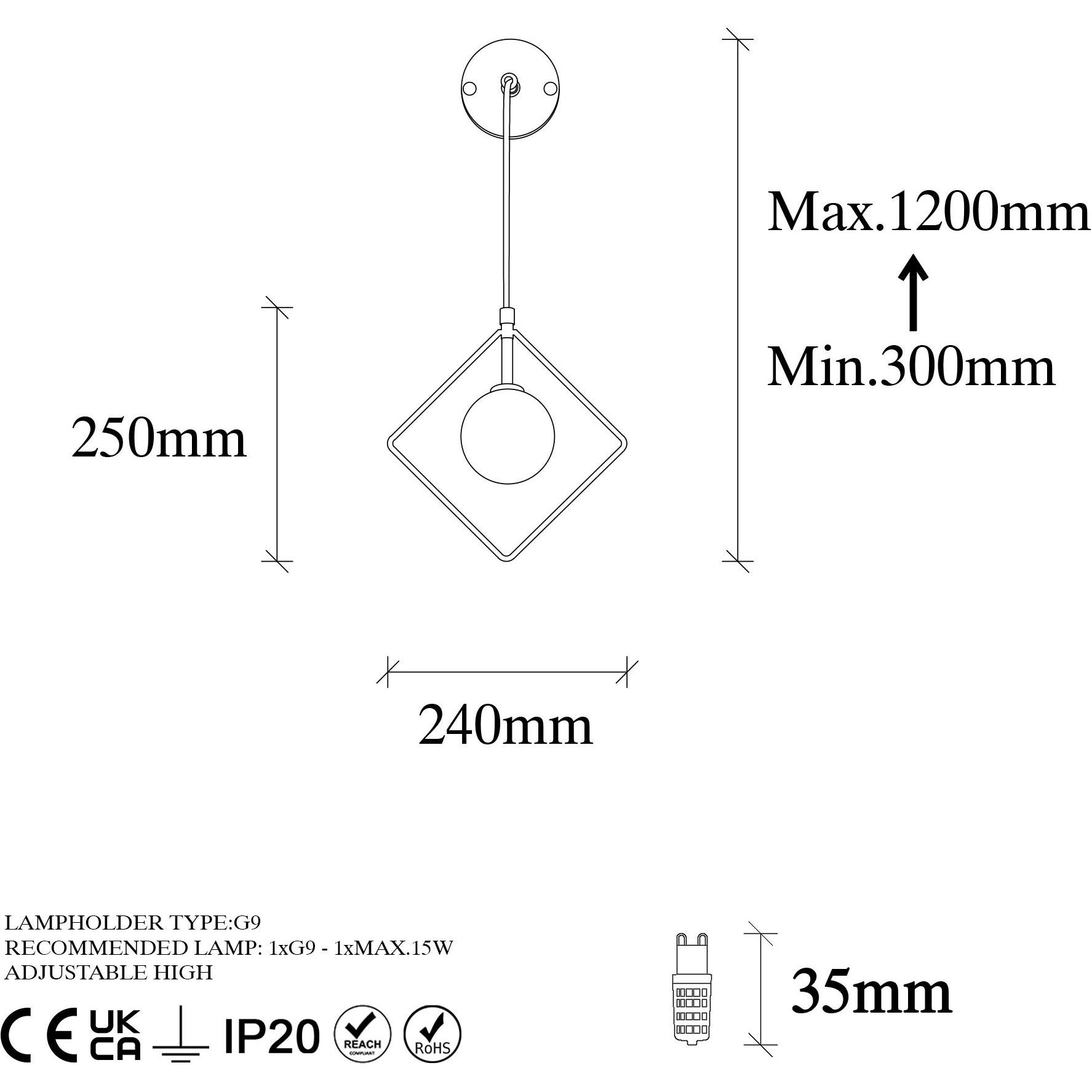 Thumbnail - Opviq, Wandleuchte + Deckenleuchte, Gia (G9)