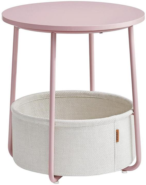 Actual product image Vasagle Side table wood pink 45.0 x 45.0 x 50.0 cm (45 x 45 x 50 cm)