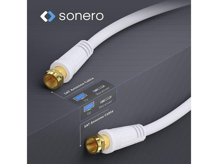 Produktbild Sonero Sat-Antennenanschlusskabel, 5 m, weiss (Antennenkabel)