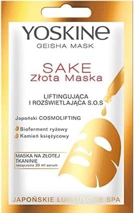 Image du produit Yoskine Masque liftant et illuminateur Sake Gold S.O.S R (20 ml)