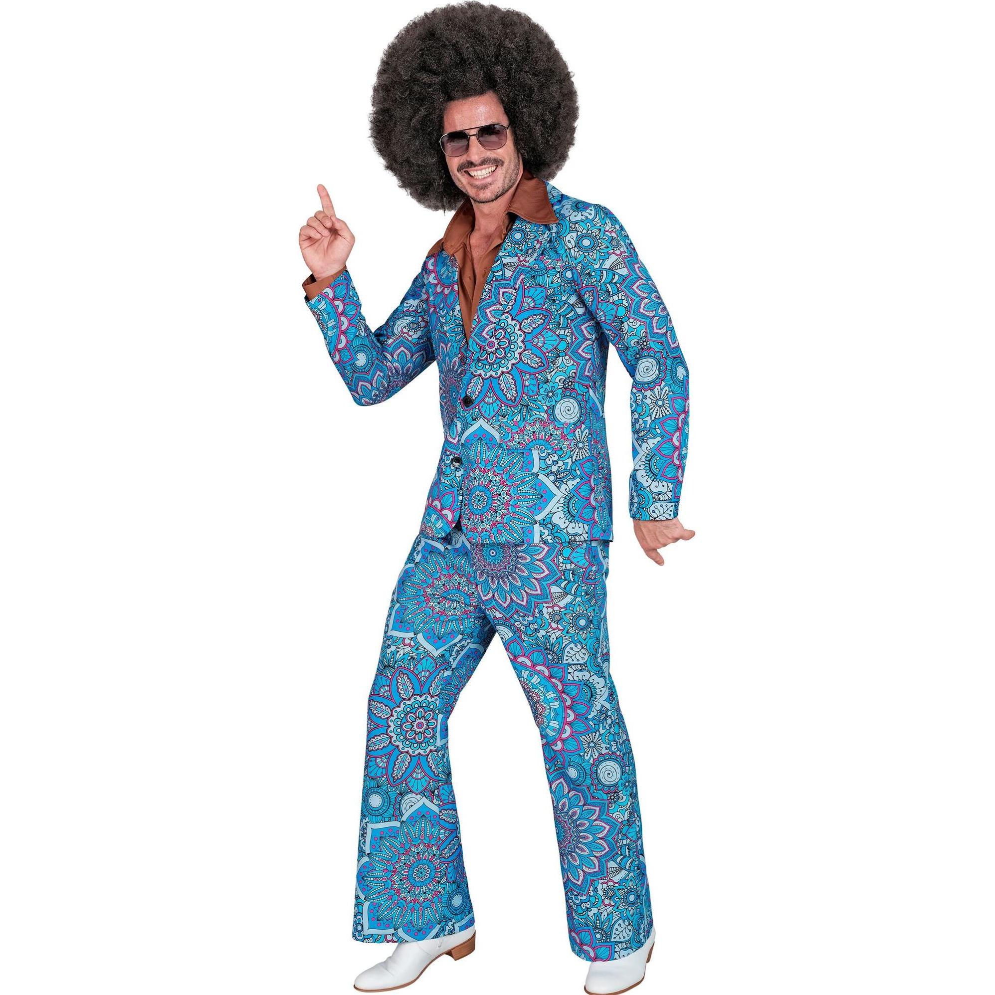 Thumbnail - Widmann THE 60s FASHION -blue mandala (Jackett, Hose), XL (XL)