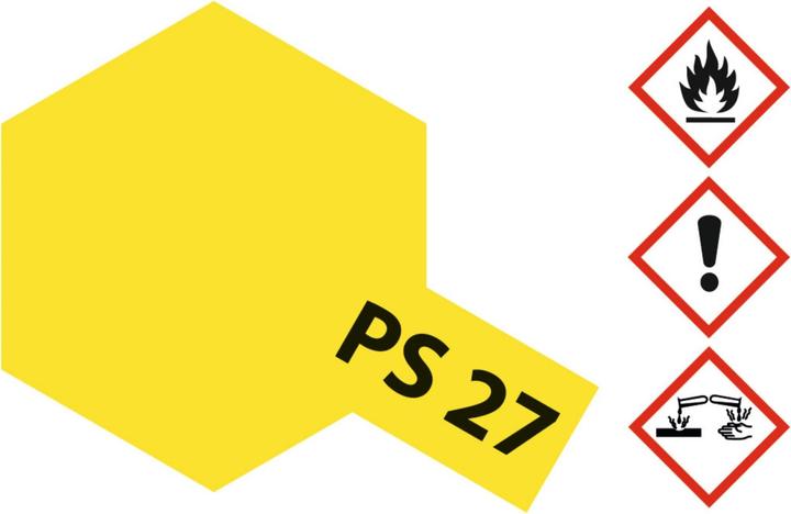 Actual product image Tamiya PS-27 Neon Yellow Polycarbonate 100ml