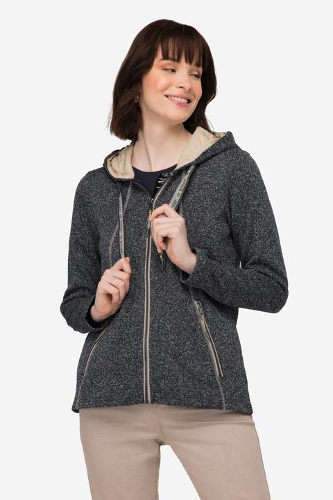 Produktbild Laurasøn Strickfleece-Jacke, Kapuze, Zipptaschen (S)